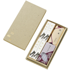 【新提案】 新素材化粧箱を採用した 進物用線香「和風紙箱シリーズ」